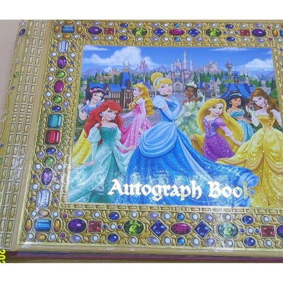 Disney Princess Autograph Book With Jewel Design & Decorative Cover * AB20 cc - Picture 1 of 3